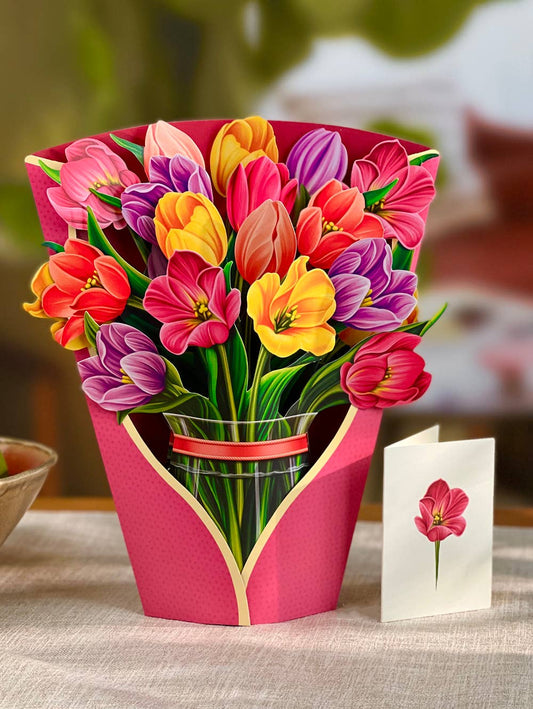 Festive Tulips Paper Flower Arrangement